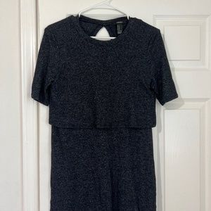 Forever 21 Black/Grey Soft Dress Size M